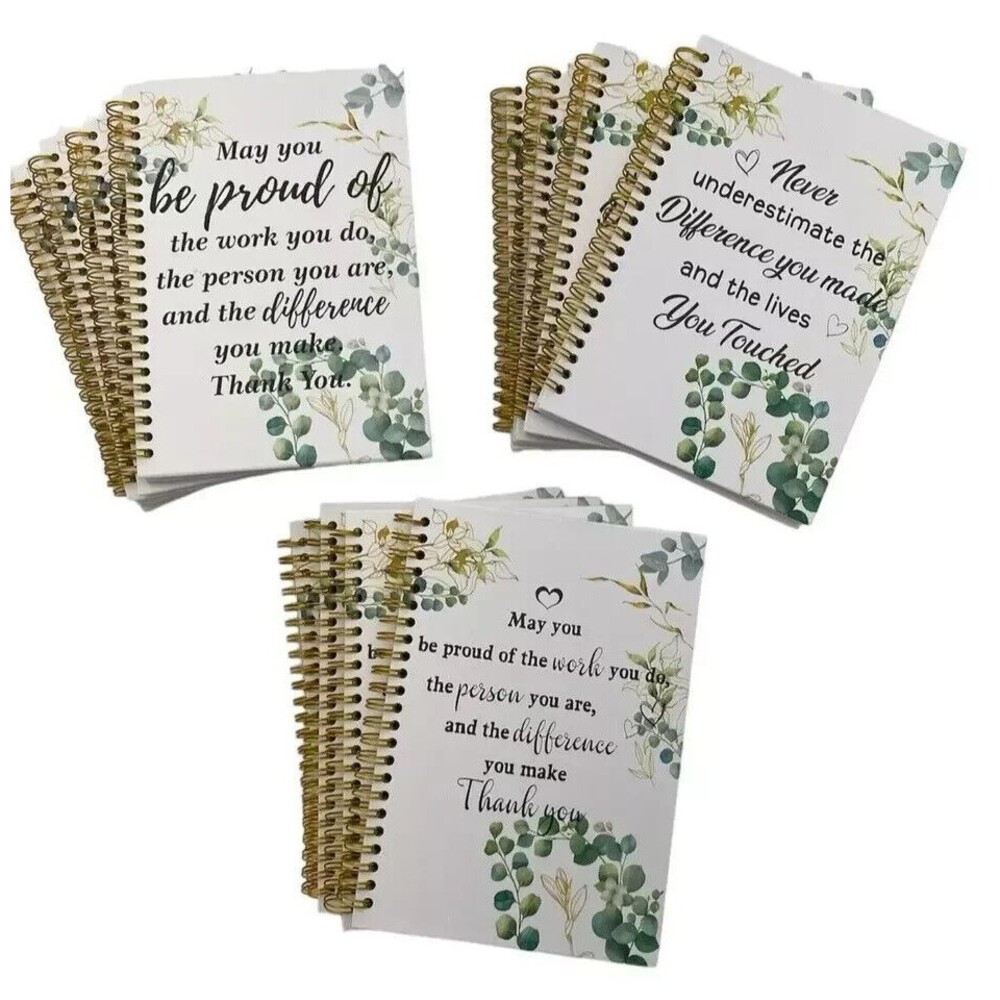 Appreciation Thank You Gifts Inspirational Spiral Notebook set of 12